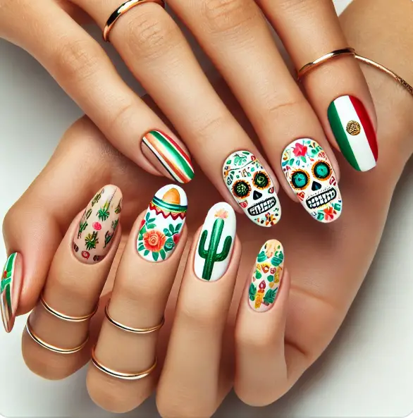 Uñas para Fiesta Mexicana