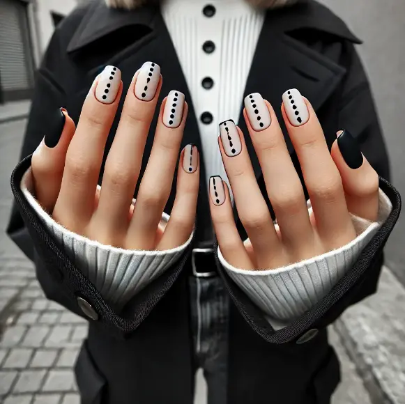 Uñas para outfit Negro